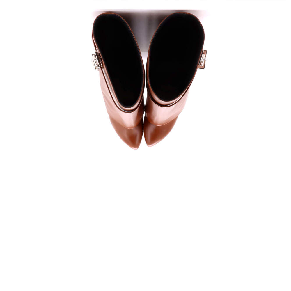 Givenchy Women's Shark Knee High Lock Boots Leather - Picture 2 of 5